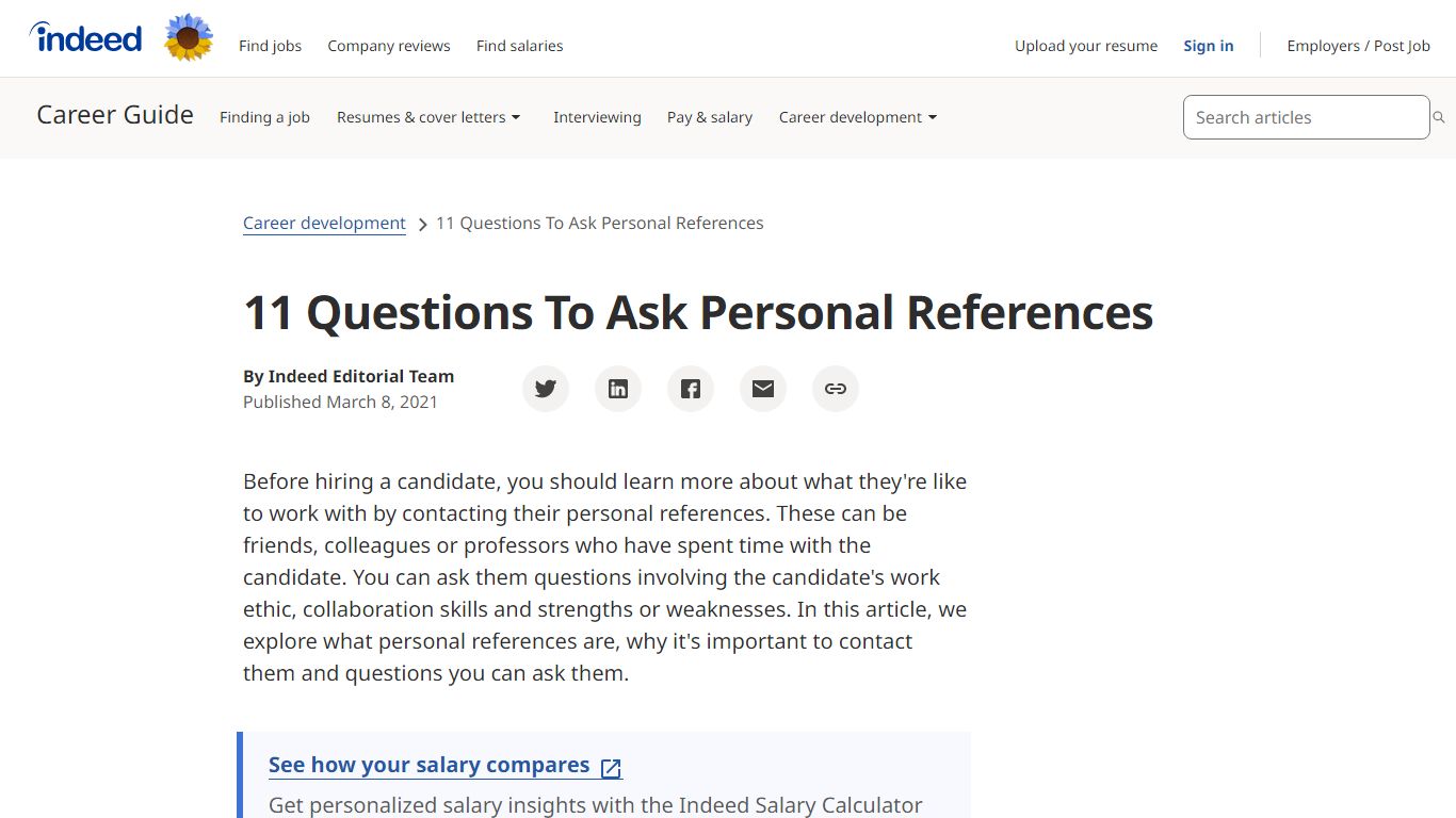 11 Questions To Ask Personal References | Indeed.com